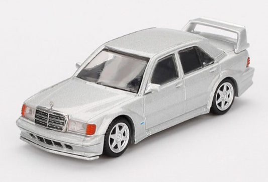 【2025年1月以降発売予定】 MINI GT MGT00852-L 1/64 メルセデス ベンツ 190E 2.5-16 エボリューション II アストラルシルバー(左ハンドル)