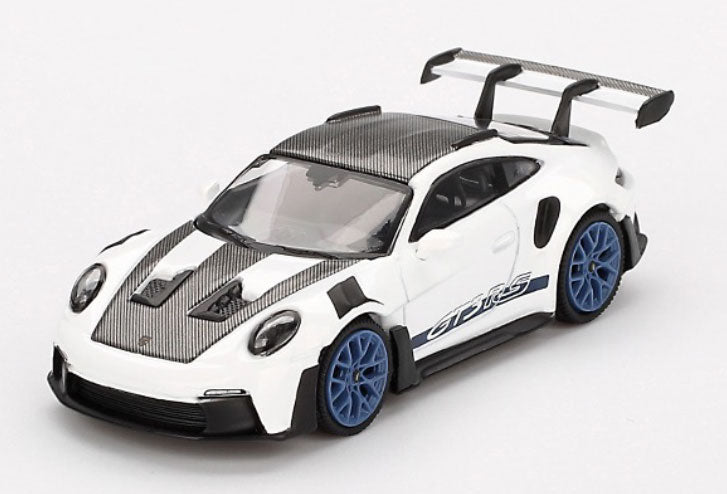 【2025年1月以降発売予定】 MINI GT MGT008531/64 ポルシェ 911(992) GT3 RS ヴァイザッハパッケージ ホワイト w/インディゴブルー