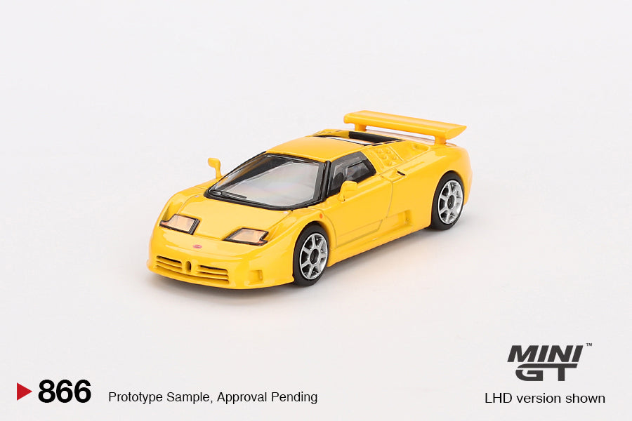 【2025年2月以降発売予定】 MINI GT MGT00866-L 1/64 ブガッティ EB110 スーパースポーツ Giallo Bugatti(イエロー)(左ハンドル)