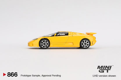 【2025年2月以降発売予定】 MINI GT MGT00866-L 1/64 ブガッティ EB110 スーパースポーツ Giallo Bugatti(イエロー)(左ハンドル)