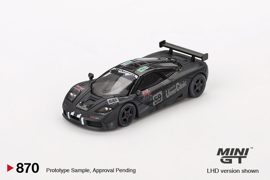 【2025年3月以降発売予定】 MINI GT MGT00870-L 1/64 マクラーレン F1 GTR ルマン24時間 1995 優勝車 #59 J.J.Lehto/Y.Dalmas/M.Sekiya ウェザリング塗装