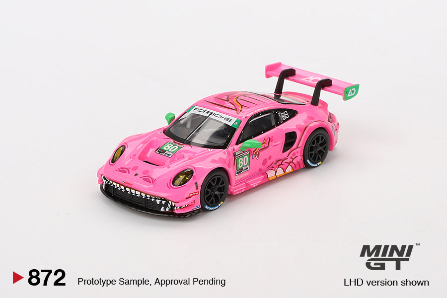 【2025年3月以降発売予定】 MINI GT MGT00872-L1/64 ポルシェ 911 GT3 R IMSA バージニア Roxy 2023 #80 AO Racing