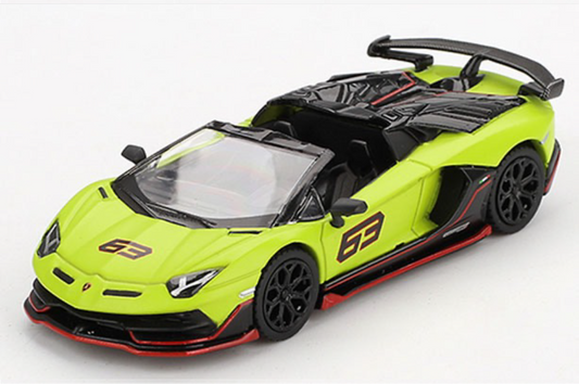 MINI GT MGT00887 1/64 ランボルギーニ アヴェンタドール SVJ 63 ロードスター Verde Shock(グリーン)