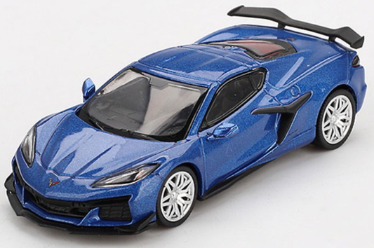 MINI GT MGT00892 1/64 シボレー コルベット Z06 2023 エルクハートレイクブルーメタリック