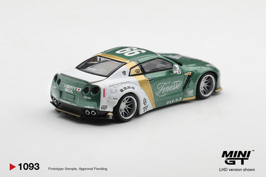 【2027年2月以降発売予定】 MINI GT MGT01093-L 1/64 LB★WORKS Nissan GT-R R35 タイプ1 カスタム ダックテイル オートフィネス (左ハンドル)