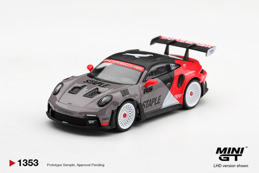 【2027年5月以降発売予定】 MINI GT MGT01353-L 1/64 Porsche 911 GT3 RS Staple x Inozetek LHD