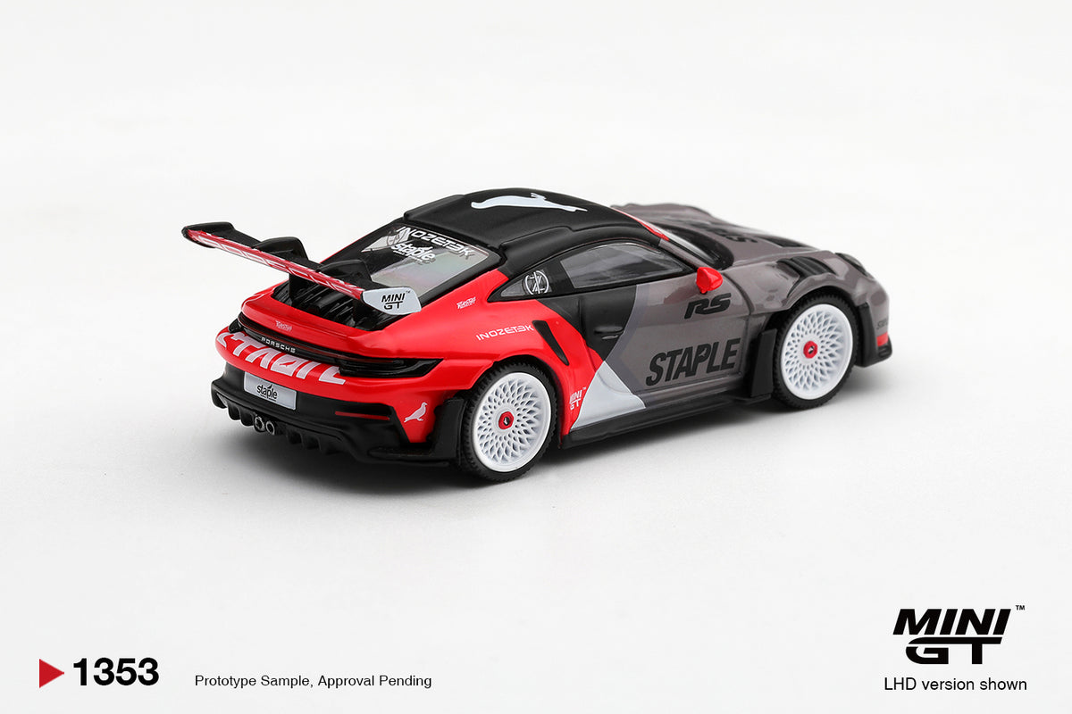 【2027年5月以降発売予定】 MINI GT MGT01353-L 1/64 Porsche 911 GT3 RS Staple x Inozetek LHD
