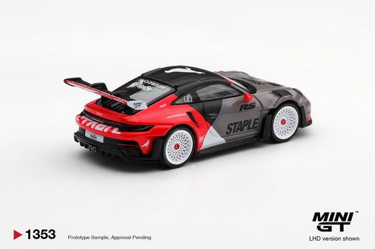 【2027年5月以降発売予定】 MINI GT MGT01353-L 1/64 Porsche 911 GT3 RS Staple x Inozetek LHD