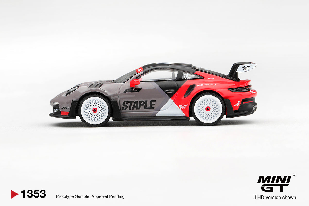 【2027年5月以降発売予定】 MINI GT MGT01353-L 1/64 Porsche 911 GT3 RS Staple x Inozetek LHD