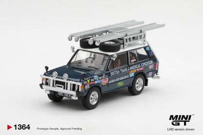 【2027年1月以降発売予定】 MINI GT MGT01364-L 1/64 レンジ ローバー 1971 ブリティッシュ・トランス-アメリカ・エクスペディション VXC-765K(左ハンドル)