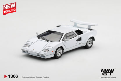 【2027年1月以降発売予定】 MINI GT MGT01366-L 1/64 ランボルギーニ カウンタック LP500S ホワイト (左ハンドル)