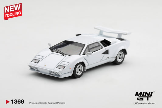 【2027年1月以降発売予定】 MINI GT MGT01366-L 1/64 ランボルギーニ カウンタック LP500S ホワイト (左ハンドル)