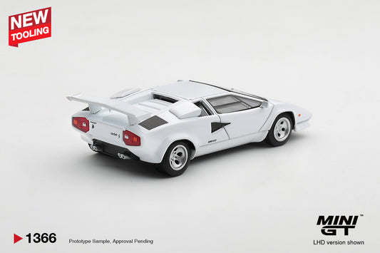 【2027年1月以降発売予定】 MINI GT MGT01366-L 1/64 ランボルギーニ カウンタック LP500S ホワイト (左ハンドル)