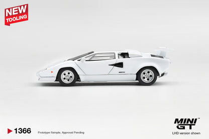 【2027年1月以降発売予定】 MINI GT MGT01366-L 1/64 ランボルギーニ カウンタック LP500S ホワイト (左ハンドル)