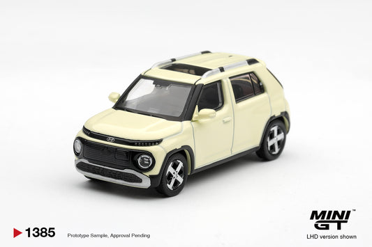 【2027年2月以降発売予定】 MINI GT MGT01385-L 1/64 Hyundai Casper Butter Cream Yellow Pearl Korea Exclusive LHD