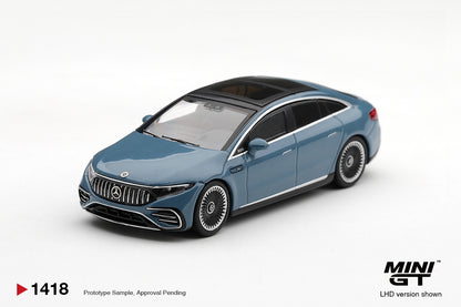 【2027年3月以降発売予定】 MINI GT MGT01418-L 1/64 Mercedes-AMG EQS 53 Blue LHD