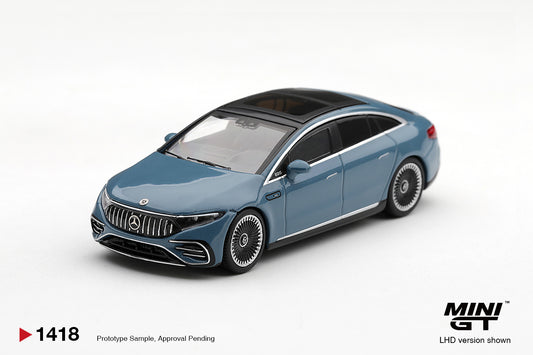 【2027年3月以降発売予定】 MINI GT MGT01418-L 1/64 Mercedes-AMG EQS 53 Blue LHD
