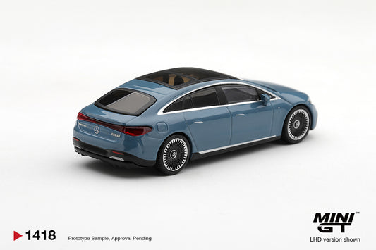 【2027年3月以降発売予定】 MINI GT MGT01418-L 1/64 Mercedes-AMG EQS 53 Blue LHD