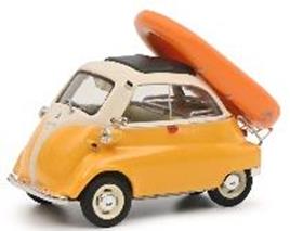 Schuco 450376700 1/43 BMW Isetta with rear rack and rubber dinghy loading