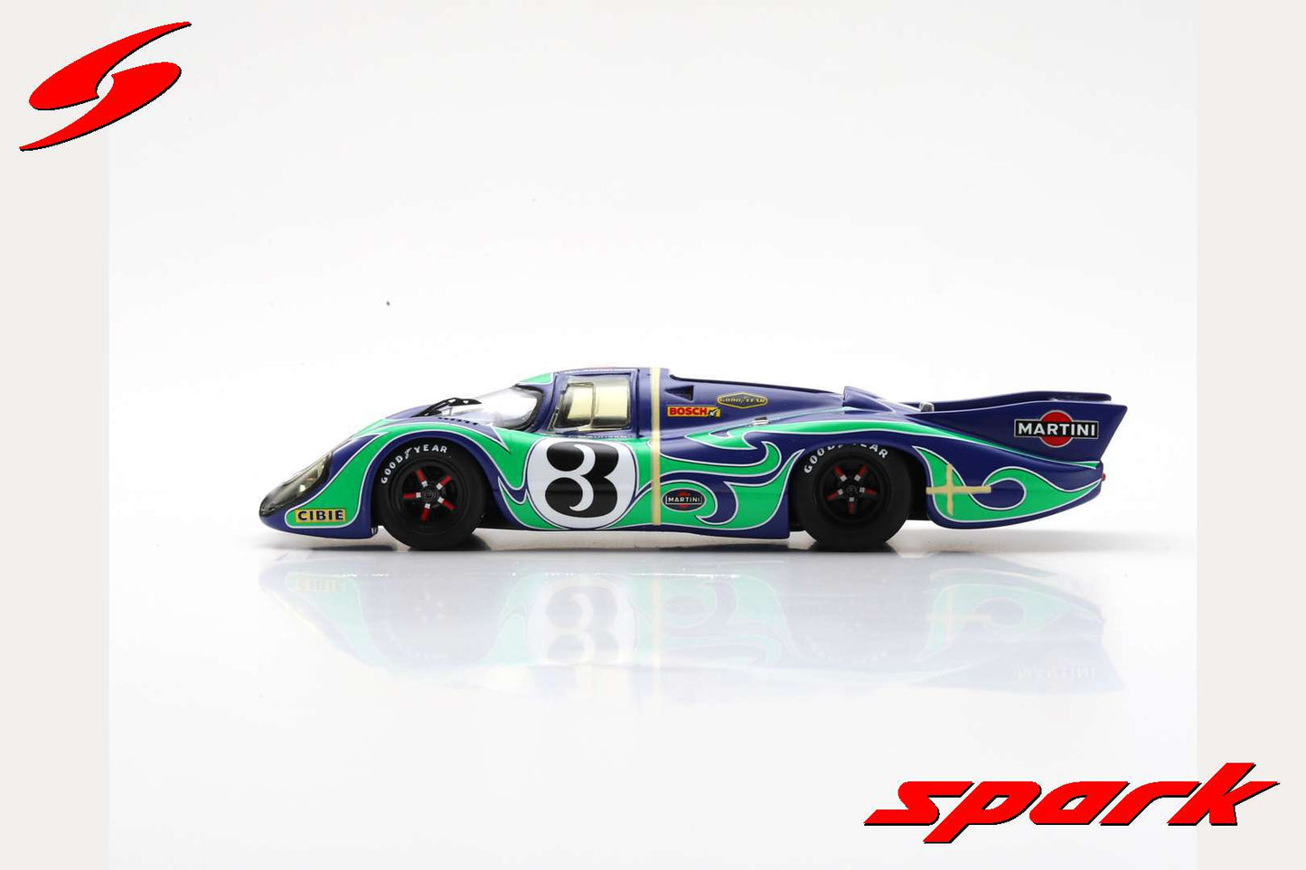 Spark S0928 1/43 Porsche 917 LH No.3 2nd 24H Le Mans 1970 G. Larousse - W. Kauhsen