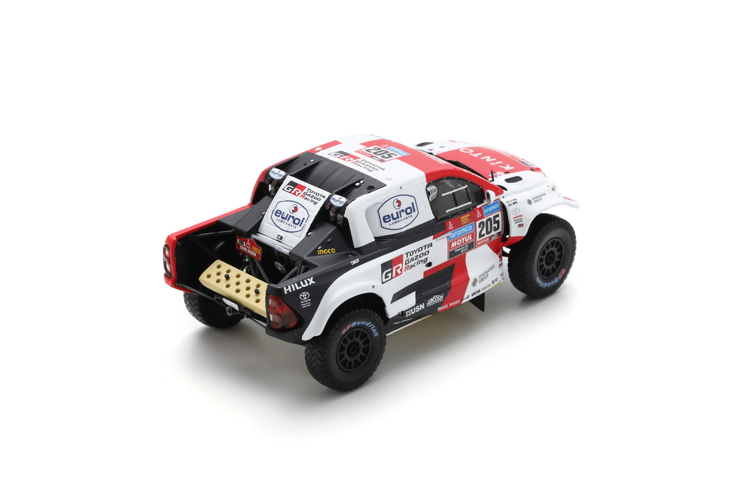 【2024年11月発売予定】 Spark S5884 1/43 TOYOTA HILUX No.205 4th Dakar Rally 2023 G. De Villiers- D. Murphy