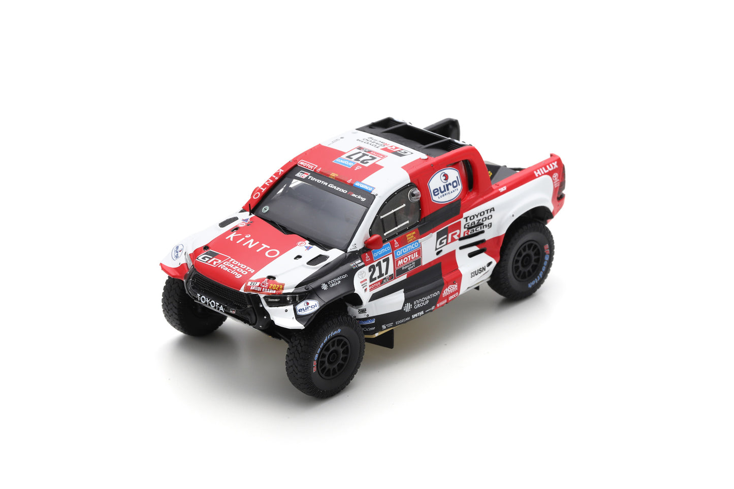 【2024年11月発売予定】 Spark S5885 1/43 TOYOTA HILUX No.217 5th Dakar Rally 2023 H. Lategan - B. Cummings