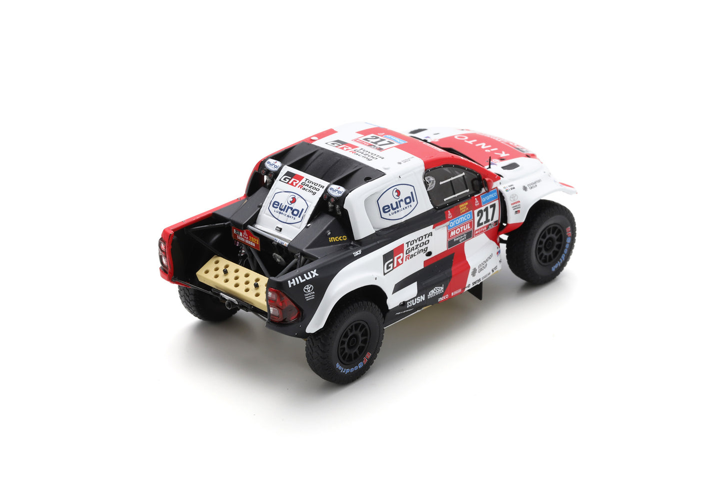 【2024年11月発売予定】 Spark S5885 1/43 TOYOTA HILUX No.217 5th Dakar Rally 2023 H. Lategan - B. Cummings