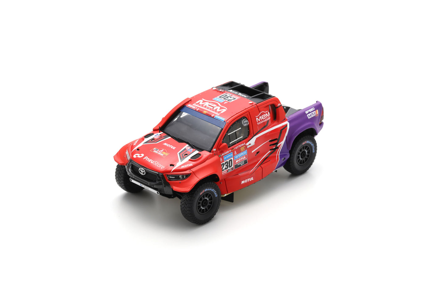 Spark S5886 1/43 TOYOTA HILUX No.230 3rd Dakar Rally 2023 L. Moraes - T. Gottschalk