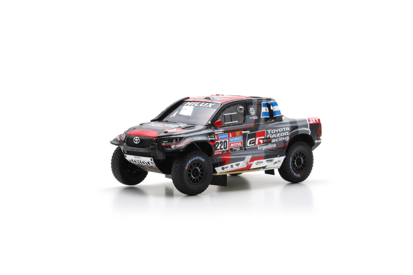 Spark S5887 1/43 TOYOTA HILUX No.220 7th Dakar Rally 2023 J. Cruz Yacopini - D. Oliveras Carreras