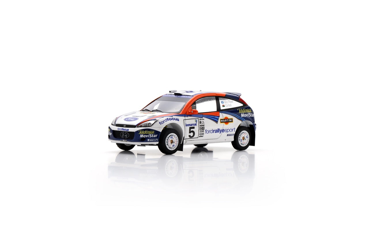 【2026年8月以降発売予定】 Spark S6209 1/43 Ford Focus WRC 02 No.5 Winner Safari Rally 2002 C. McRae - N. Grist