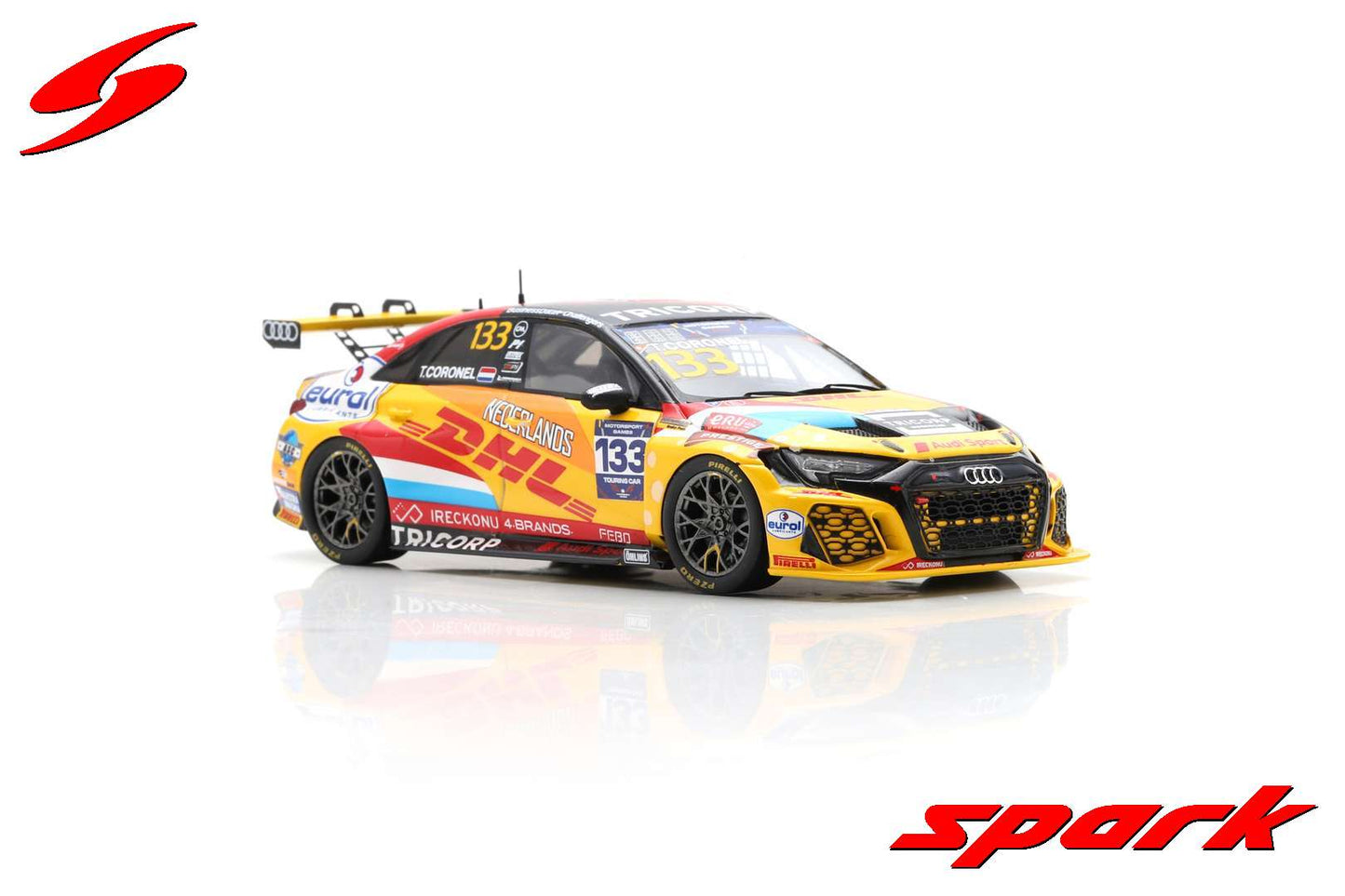 Spark S6336 1/43 Team Netherlands - Audi RS3 LMS TCR No.133  Winner FIA Motorsport Games Touring Car Cup Paul Ricard 2022  Tom Coronel