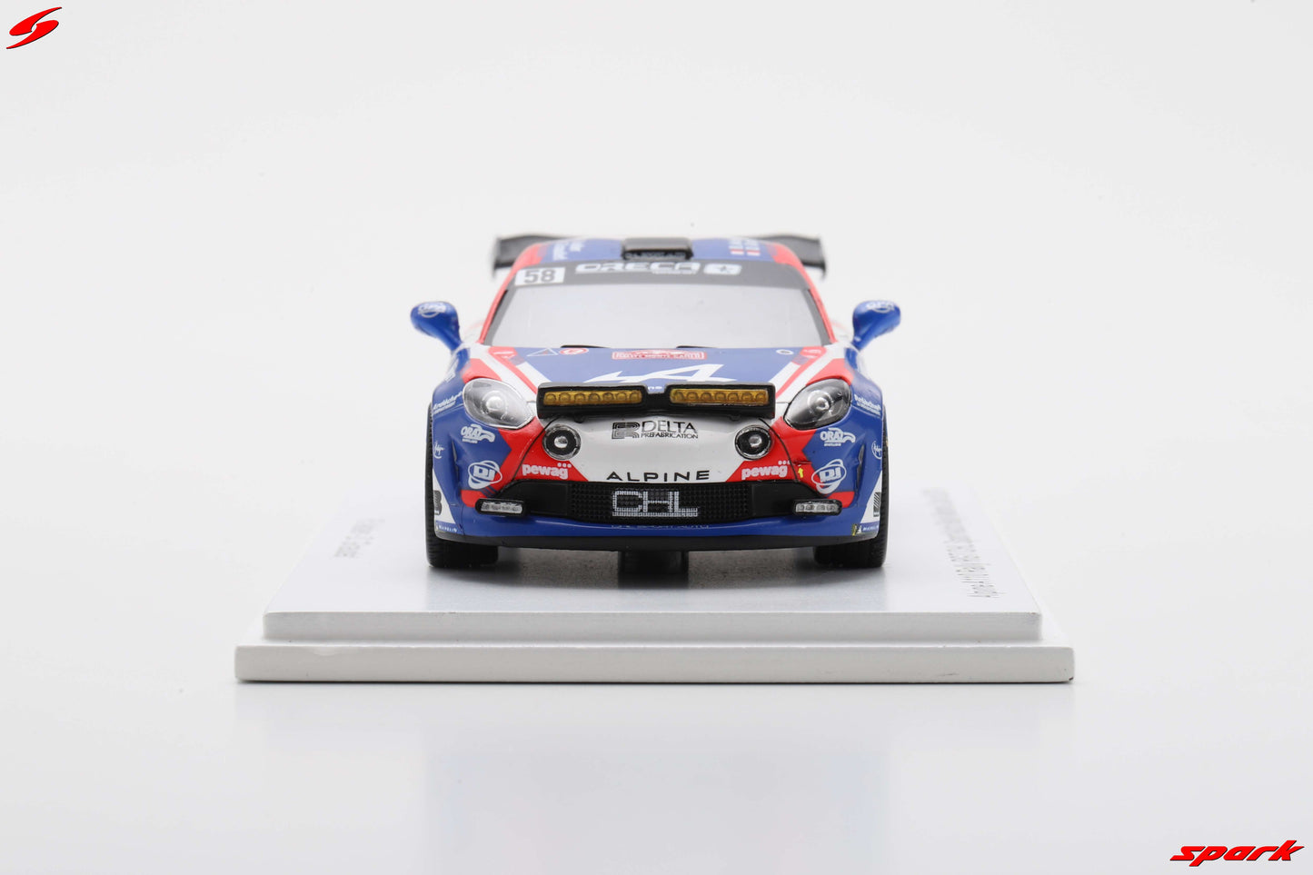 Spark S6856 1/43 Alpine A110 Rally RGT No.58 CHL Sport AutoRally Monte Carlo 2024 R. Astier - D. Giraudet