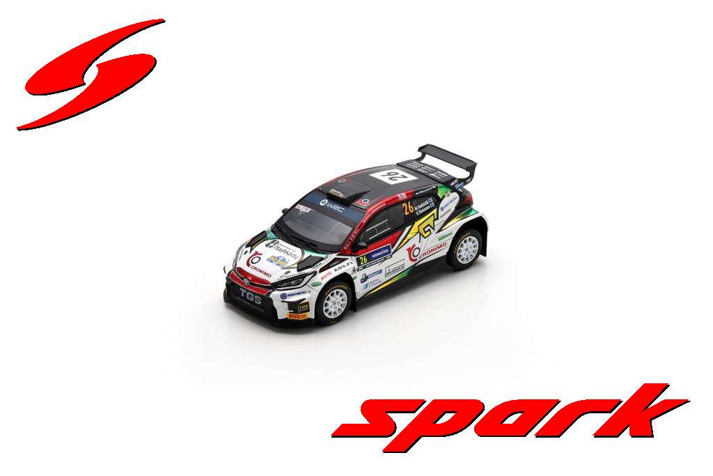 Spark S6872 1/43 TOYOTA GR Yaris Rally 2 No.26 5th RC2 Rally Sweden 2024 M. Heikkila - K. Temonen