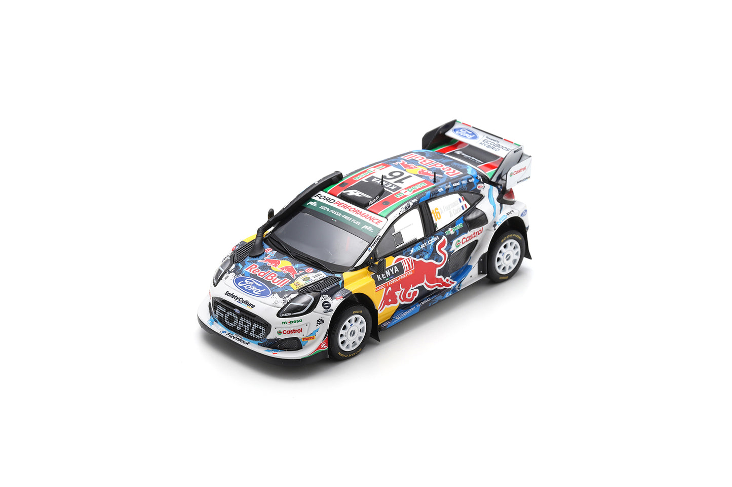 Spark S6875 1/43 Ford Puma Rally1 No.16 M-SPORT Ford World Rally Team 3rd Rally Safari 2024 A. Fourmaux - A. Coria