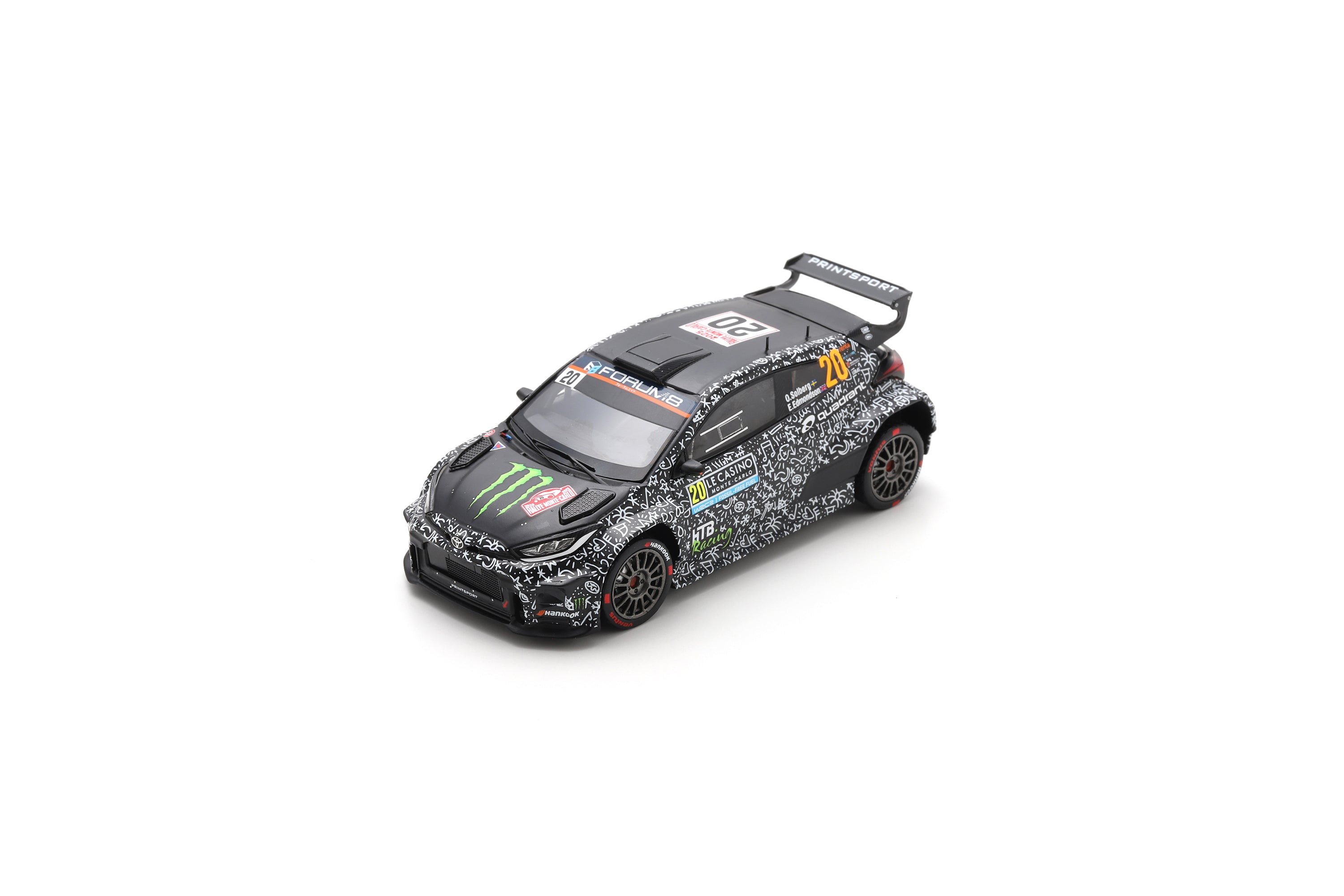 TOYOTA GR Yaris Rally 2 ミニカー　オリバー　ソルベルグ Spark S6898 1/43 TOYOTA GR Yaris Rally 2 No.20 Printsport Racing