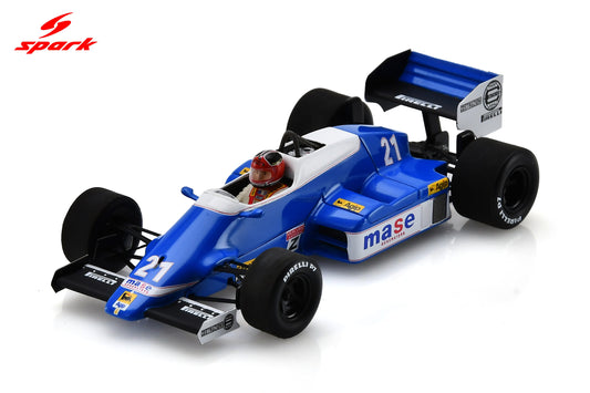 Spark S7257 1/43 Osella FA1F No.21 Brazil GP 1986 Piercarlo Ghinzani