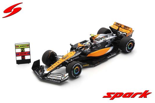 Spark S8593 1/43 McLaren MCL60 No.4 McLaren 2nd British GP 2023Lando Norris