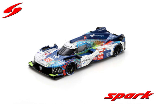 Spark S8730 1/43 Peugeot 9X8 No.94 PEUGEOT TOTALENERGIES 24H Le Mans 2023L. Duval - G. Menezes - N. Müller