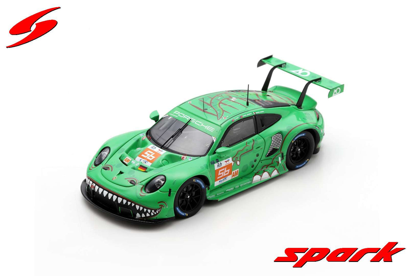 Spark S8762 1/43 Porsche 911 RSR - 19 No.56 PROJECT 1 - AO Le Mans 24H 2023　PJ Hyett - G. Jeannette - M. Cairoli