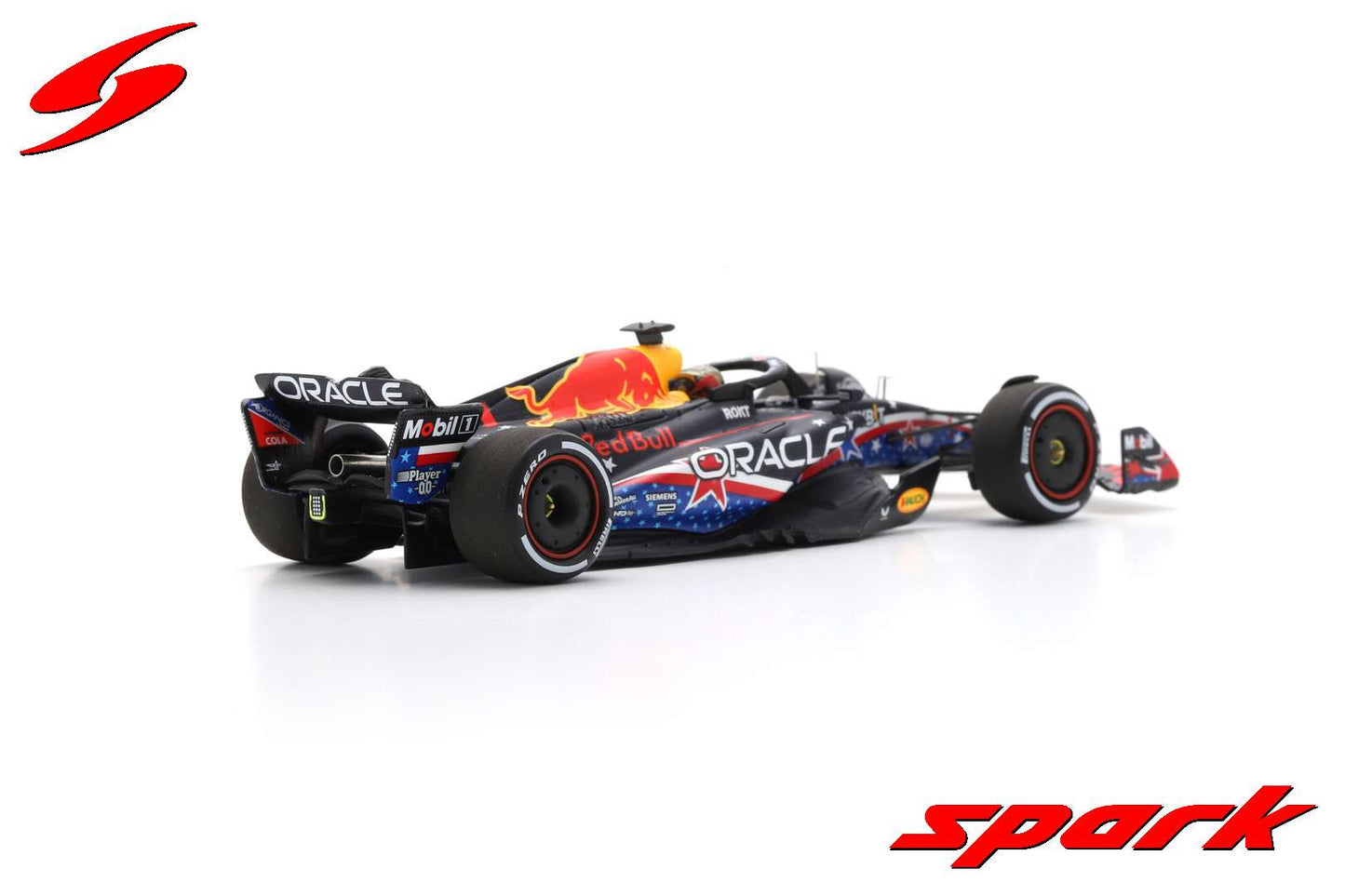 Spark S8915 1/43 Oracle Red Bull Racing RB19 No.1 Oracle Red Bull Racing Winner USA GP 2023 Max Verstappen