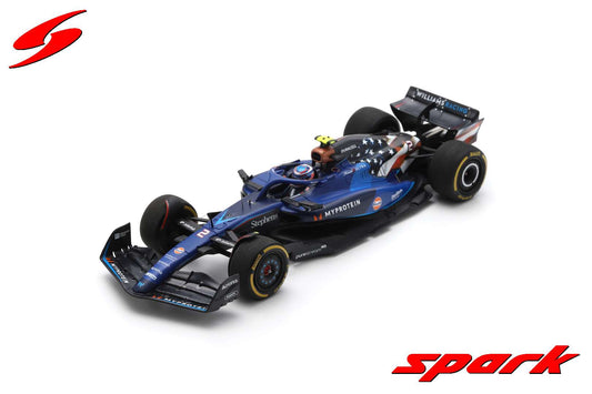 Spark S8918 1/43 Williams F1 FW45 No.2 Williams Racing 10th USA GP 2023 Logan Sargeant