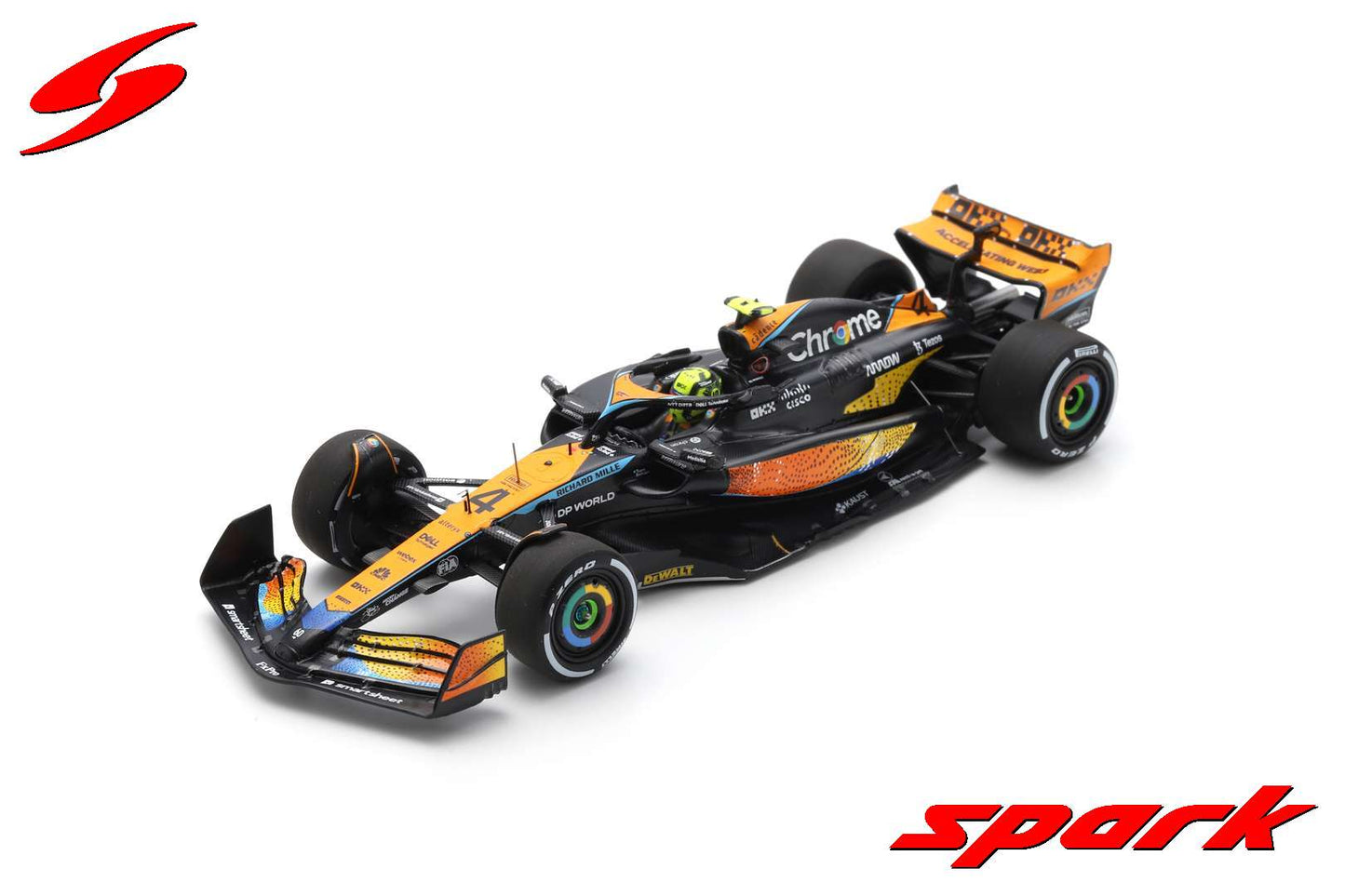 Spark S8945 1/43 McLaren MCL60 No.4 McLaren 5th Abu Dhabi GP 2023 Lando Norris