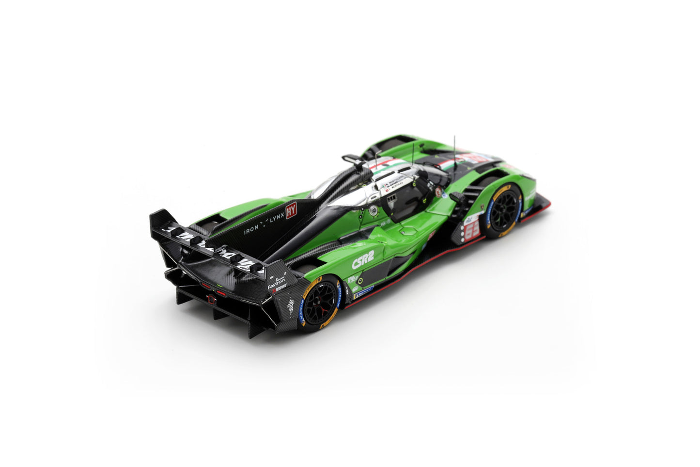 Spark S9125 1/43 Lamborghini SC63 No.63 LAMBORGHINI IRON LYNX 10th Le Mans 24H 2024 M. Bortolotti - D. Kvyat - E. Mortara
