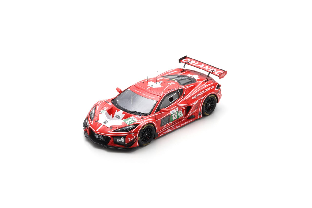 Spark S9290 1/43 Corvette Z06 LMGT3.R No.13 AWA RACING Le Mans 24H 2025 O. Fidani - L. Kern - M. Bell