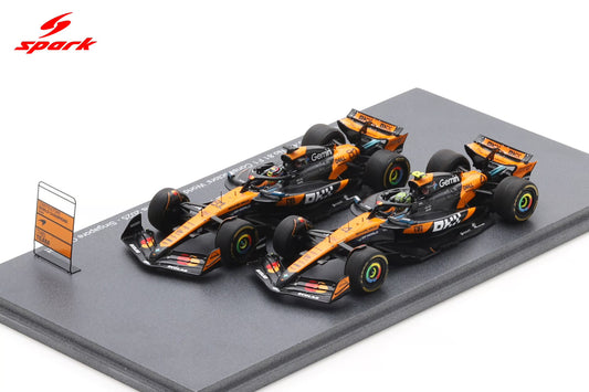 Spark S9590 1/43 McLaren MCL39 No.4 & No.81 Formula 1 Constructors' Champion 2025 Lando Norris & Oscar Piastri