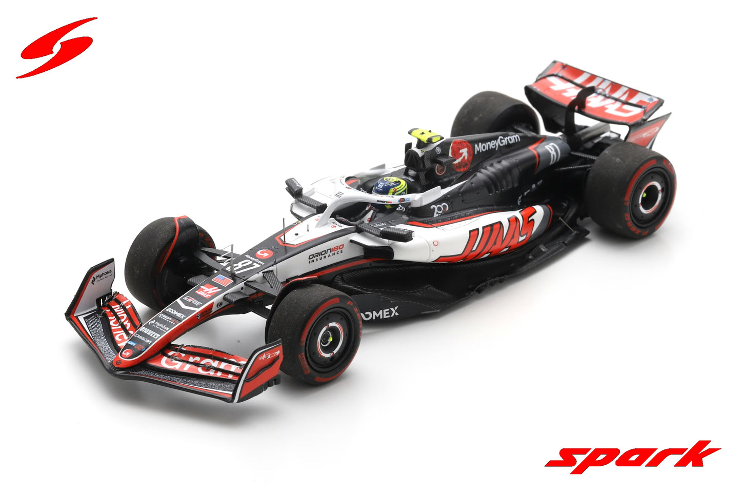Spark S9629 1/43 Haas VF-25 No.87 MoneyGram Haas F1 Team Canadian GP 2025 - 200th GP Oliver Bearman