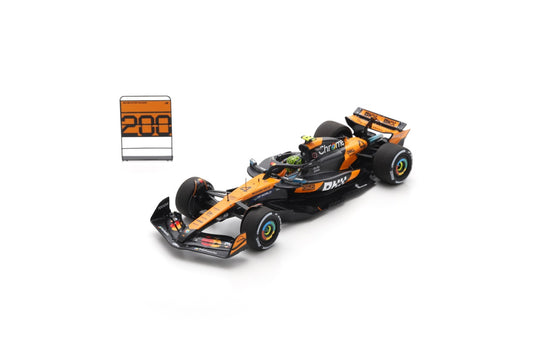 Spark S9640 1/43 McLaren MCL39 No.4 McLaren Formula 1 Team Winner Hungarian GP 2025 Lando Norris - McLaren 200GP Wins