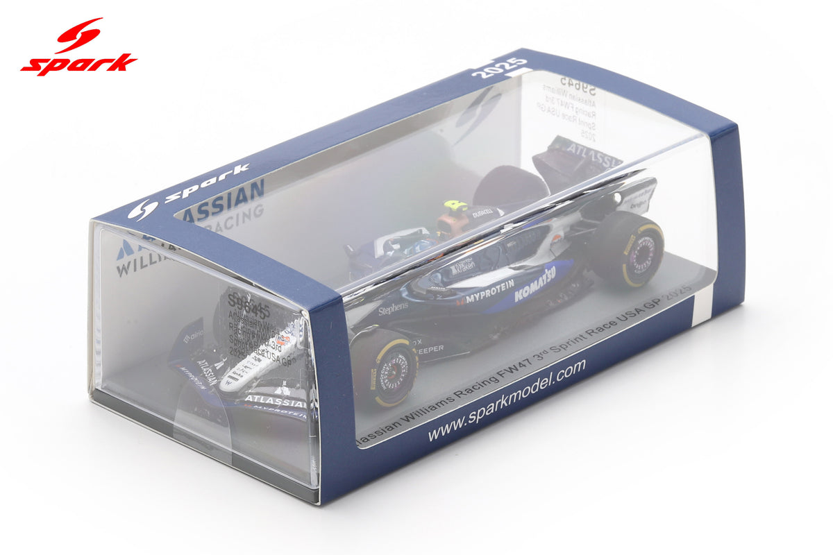 Spark S9645 1/43 Williams FW47 No.55 Williams Racing 3rd Sprint Race USA GP 2025 Carlos Sainz