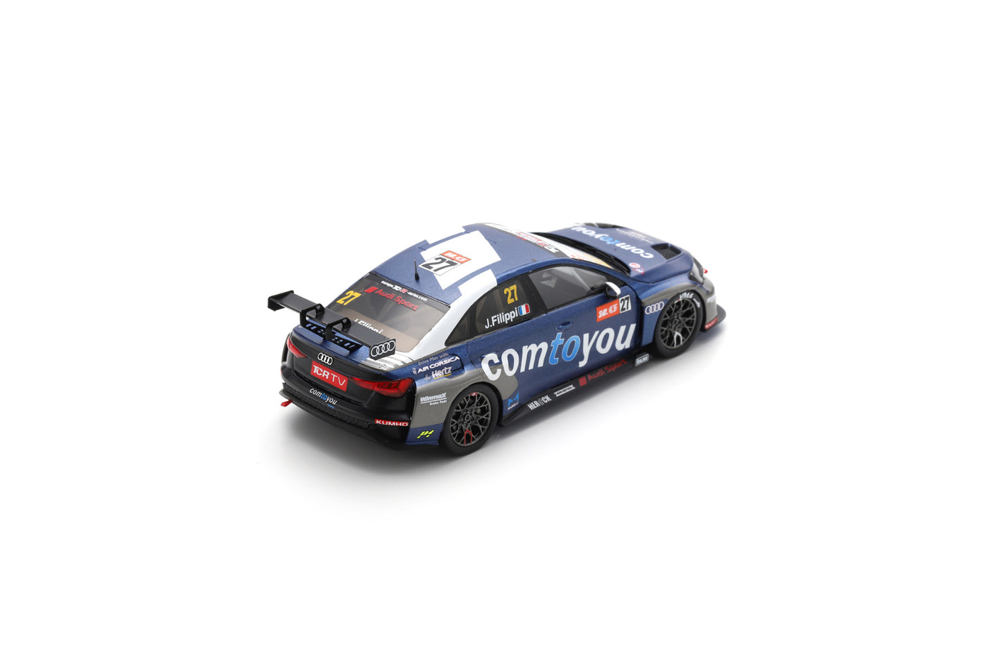 【2024年11月以降発売予定】 Spark SA253 1/43 Audi RS 3 LMS No.127 7th Race 2 TCR World Tour Macau 2023 John Filippi