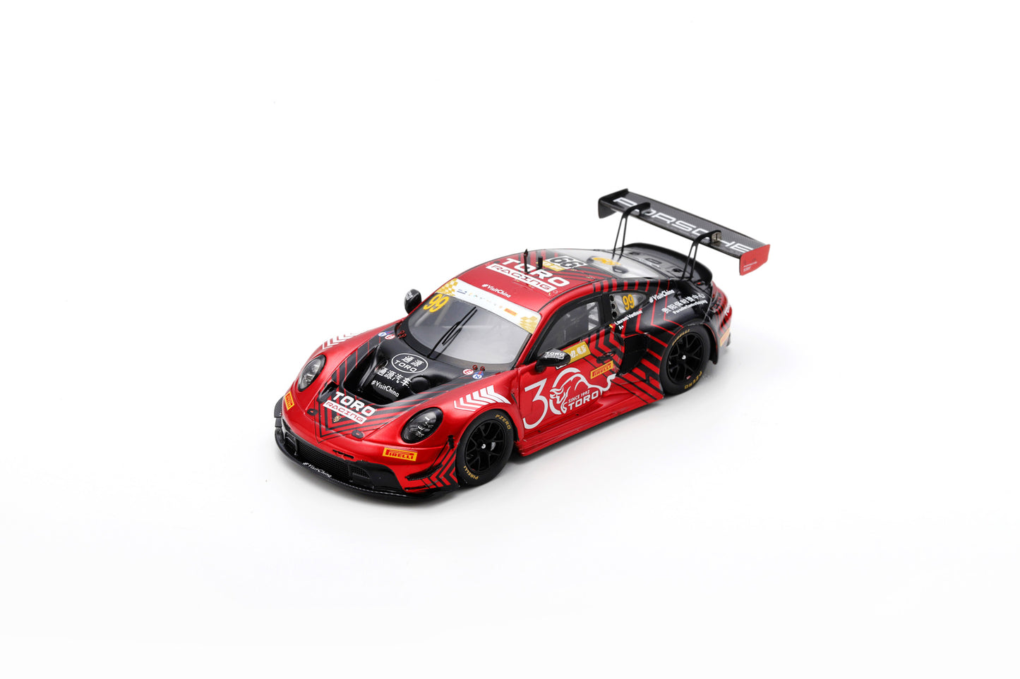 Spark SA283 1/43 Porsche 911 GT3 R (992) No.99 TORO Racing 6th FIA GT World Cup Macau 2023 Laurens Vanthoor